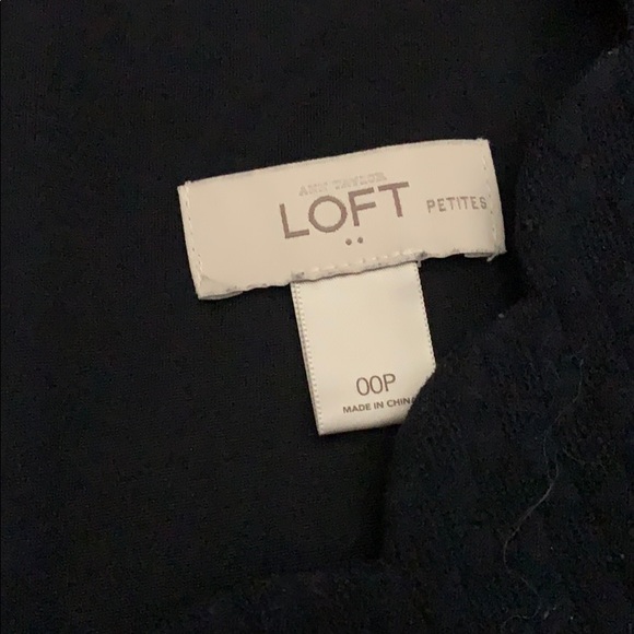 Loft Navy Scalloped Neck Dress - Picture 2 of 3